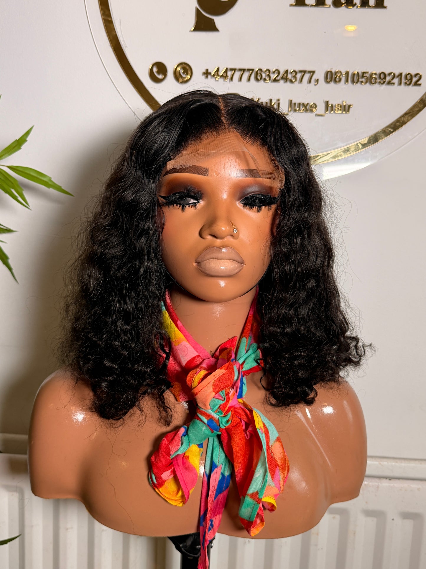 Luxury SDD “Porch” Unit – 12” Deep Curl 5x5 Closure Wig | 350g